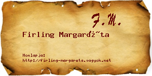 Firling Margaréta névjegykártya